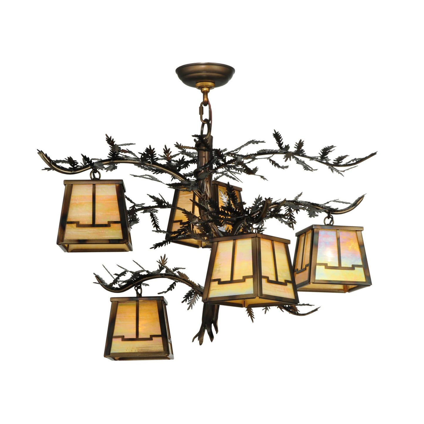 Meyda Lighting Pine Branch Valley View 29 Inch 5 Light Chandelier Cp17530