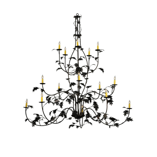 Meyda Lighting Oak Leaf 72 Inch 15 Light Chandelier Cp17554