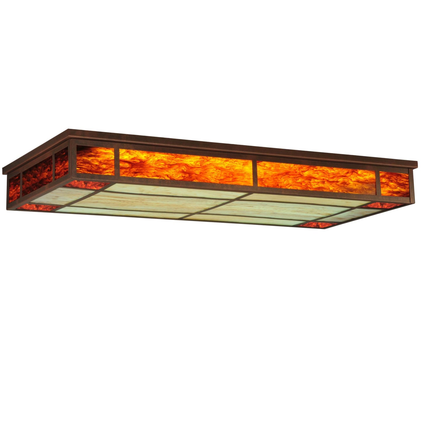 Meyda Lighting Blaze 54 Inch 3 Light Flush Mount Cp17570