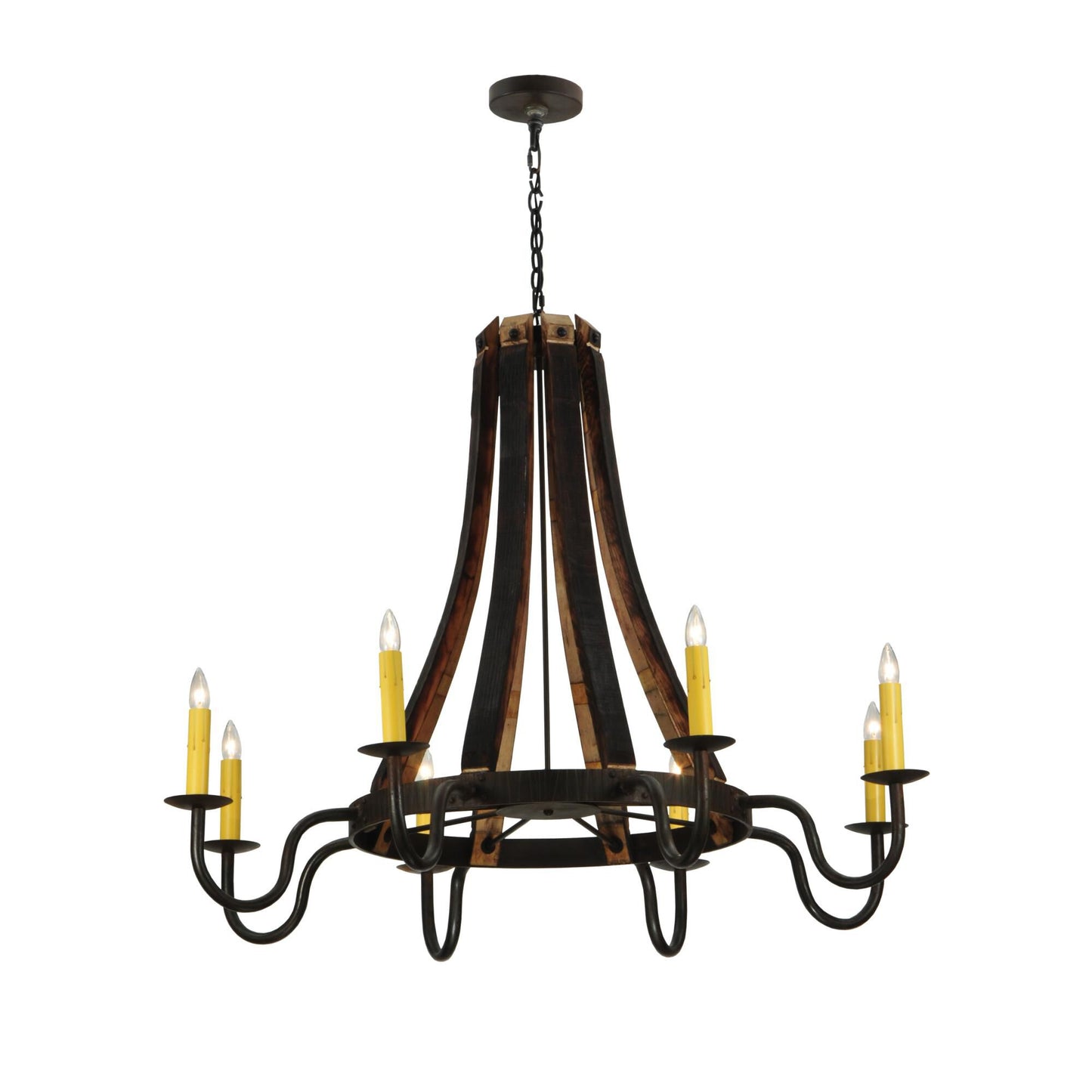 Meyda Lighting Barrel Stave 50 Inch 8 Light Chandelier Cp17863