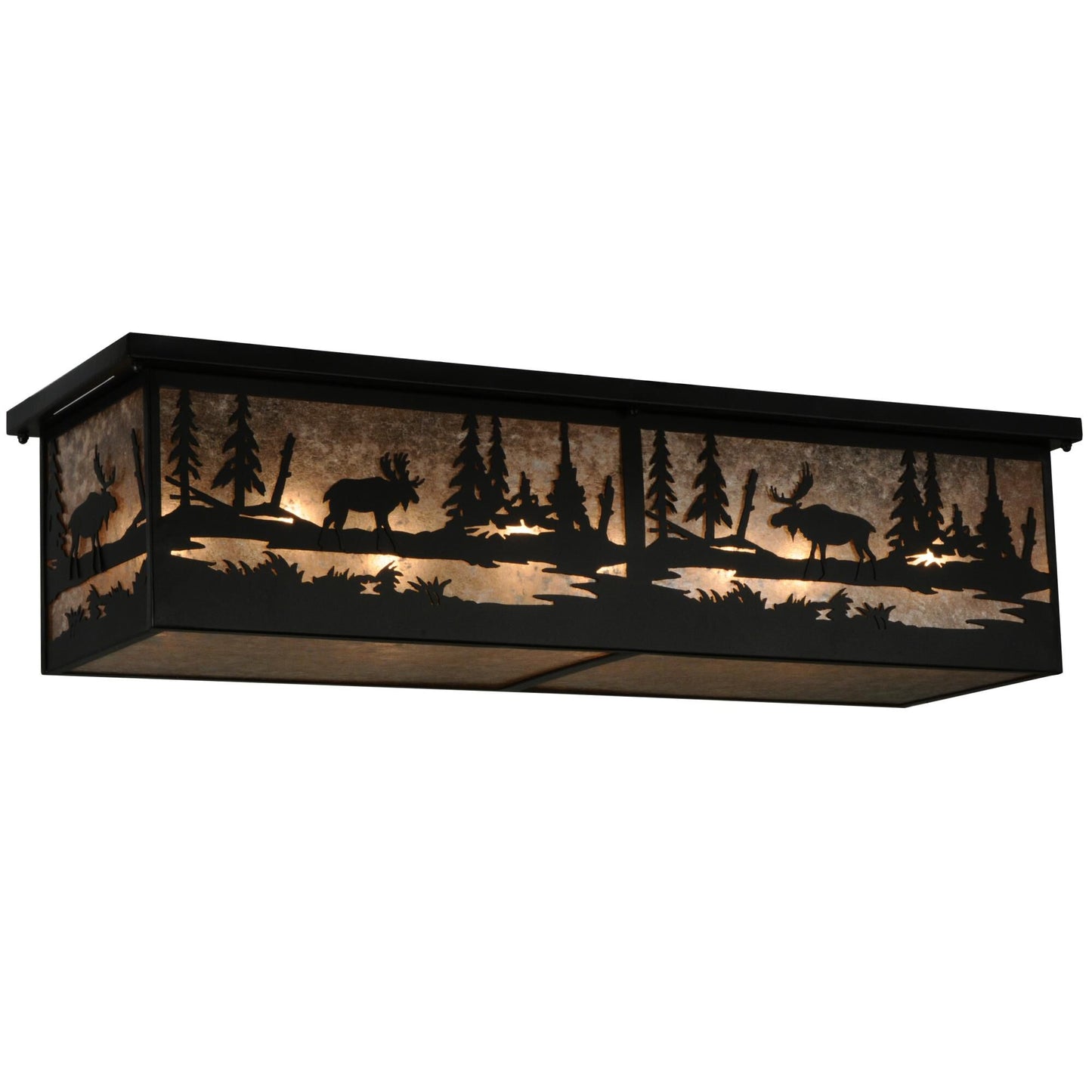 Meyda Lighting Moose At Lake 44 Inch 8 Light Flush Mount Cp17960