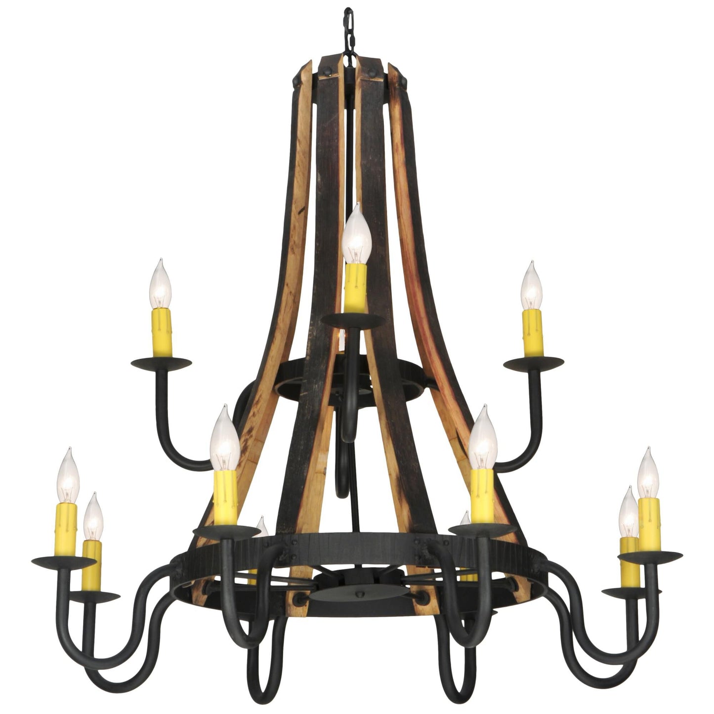 Meyda Lighting Barrel Stave 44 Inch 12 Light Chandelier Cp18043