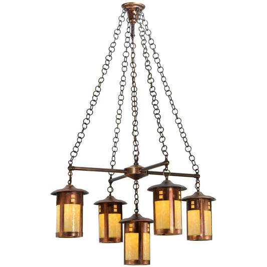 Meyda Lighting Fulton Prairie Loft 36 Inch 5 Light Chandelier Cp18203