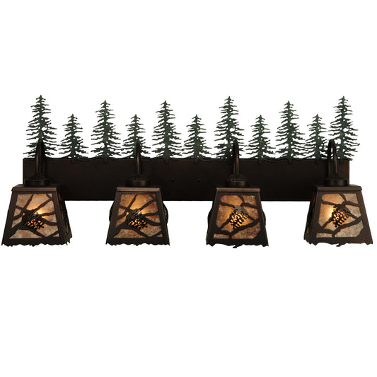 Meyda Lighting Spruce Pine 35 Inch 4 Light Bath Vanity Light Cp18543