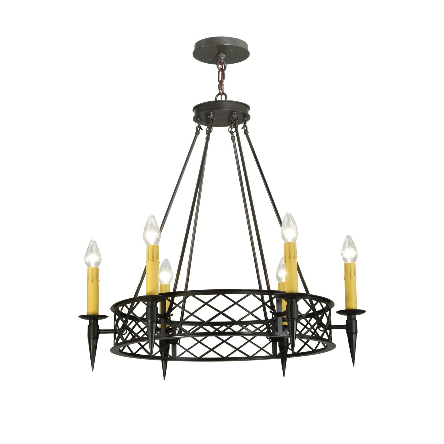 Meyda Lighting Top Ridge 33 Inch 6 Light Chandelier Cp18794