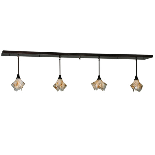 Meyda Lighting Ramoscelli Handkerchief 90 Inch 4 Light Linear Suspension Light Cp18985