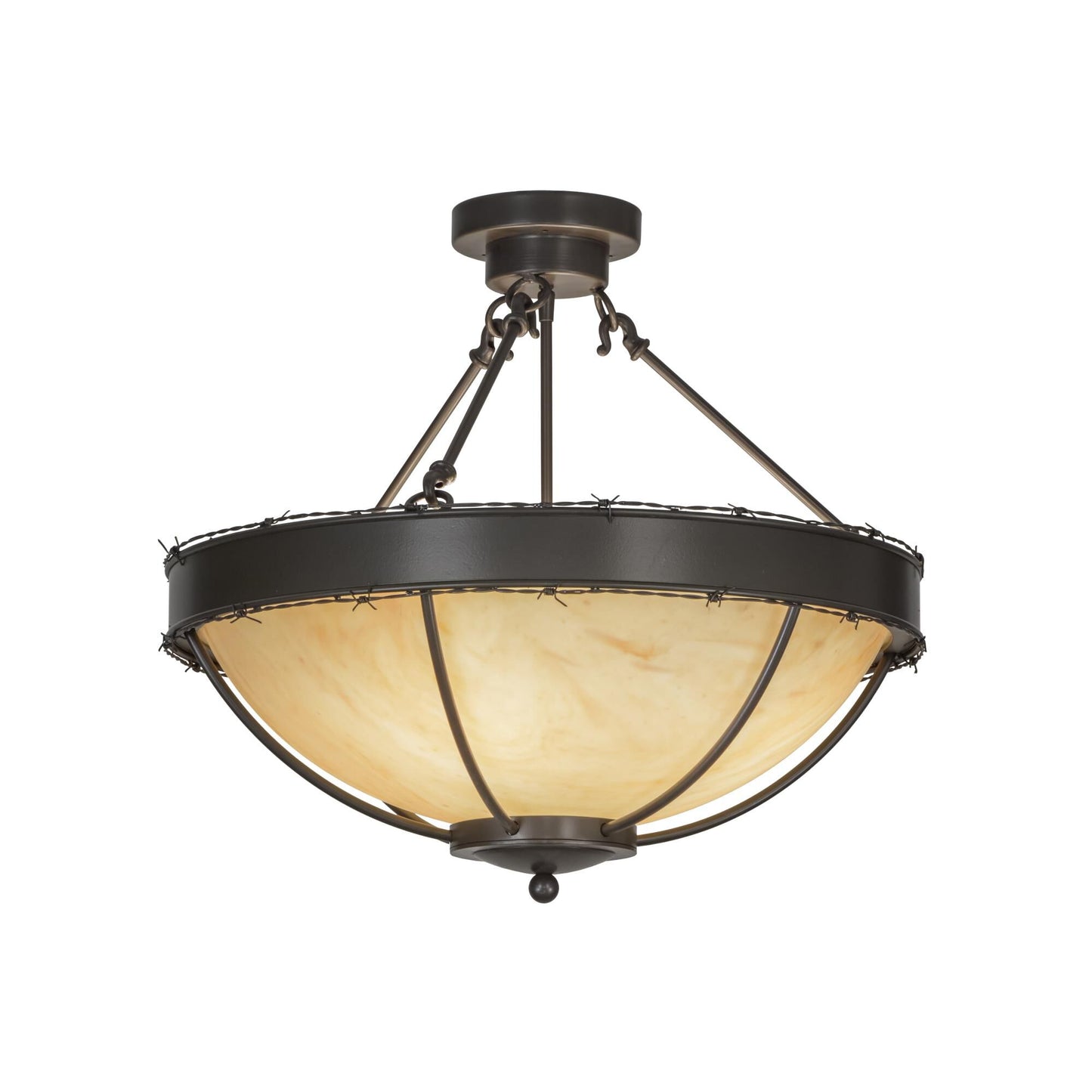 Meyda Lighting 24 Inch 4 Light Semi Flush Mount Cp248923