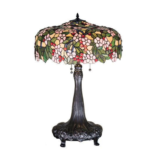 Meyda Lighting Tiffany Cherry Blossom 31 Inch Table Lamp Cp187219