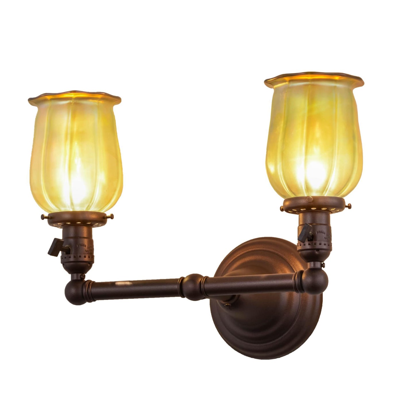 Meyda Lighting Revival Chelsea Favrile 15 Inch Wall Sconce Cp22458