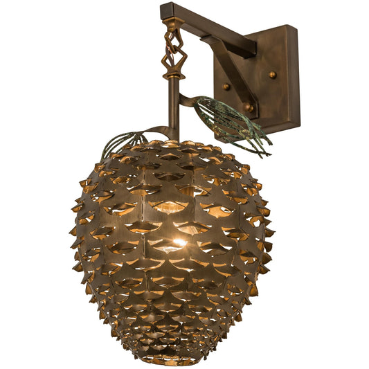 Meyda Lighting Stoneycreek Pinecone 17 Inch Wall Sconce Cp22643