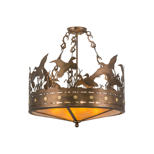 Meyda Lighting 24 Inch 4 Light Semi Flush Mount Cp249768