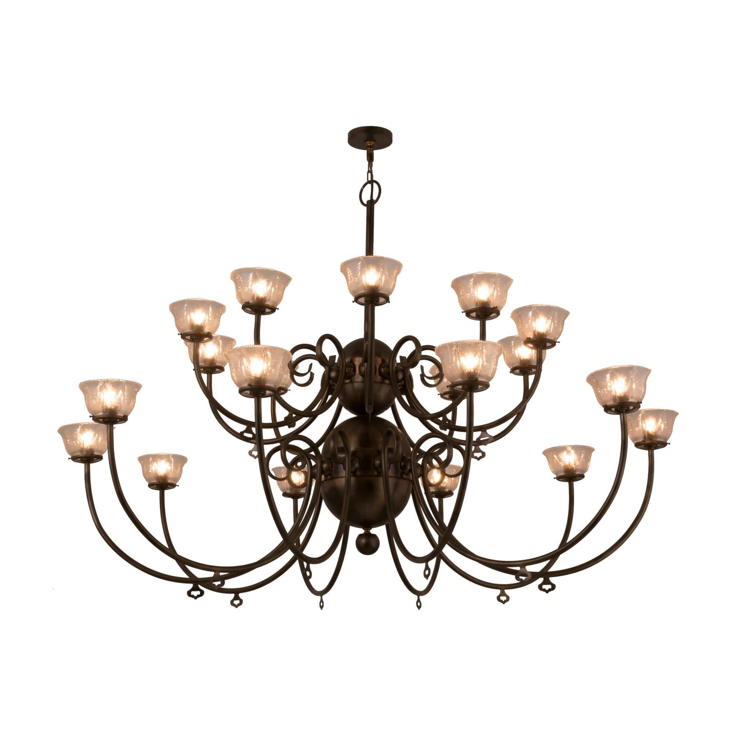 Meyda Lighting 80 Inch 20 Light Semi Flush Mount Cp249801