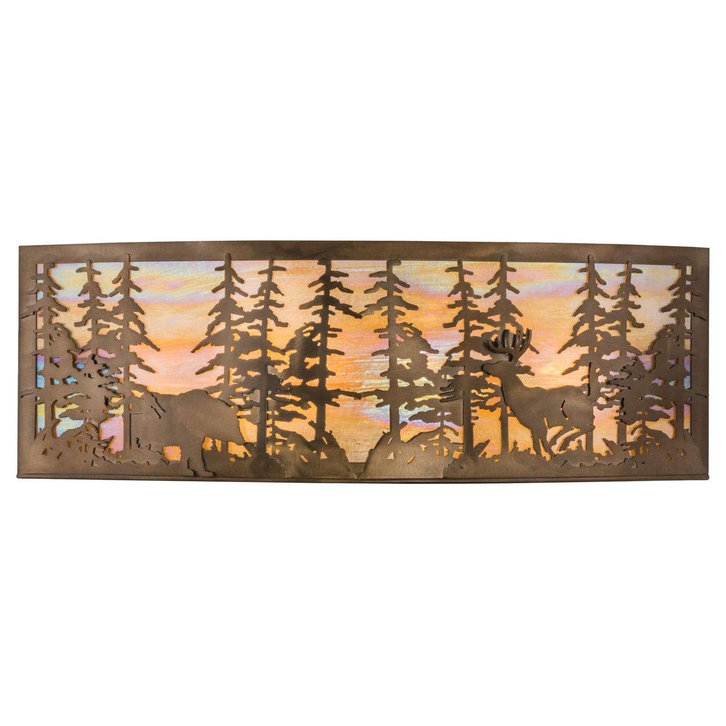 Meyda Lighting Tall Pines Bear And Deer 36 Inch Wall Sconce Cp23439