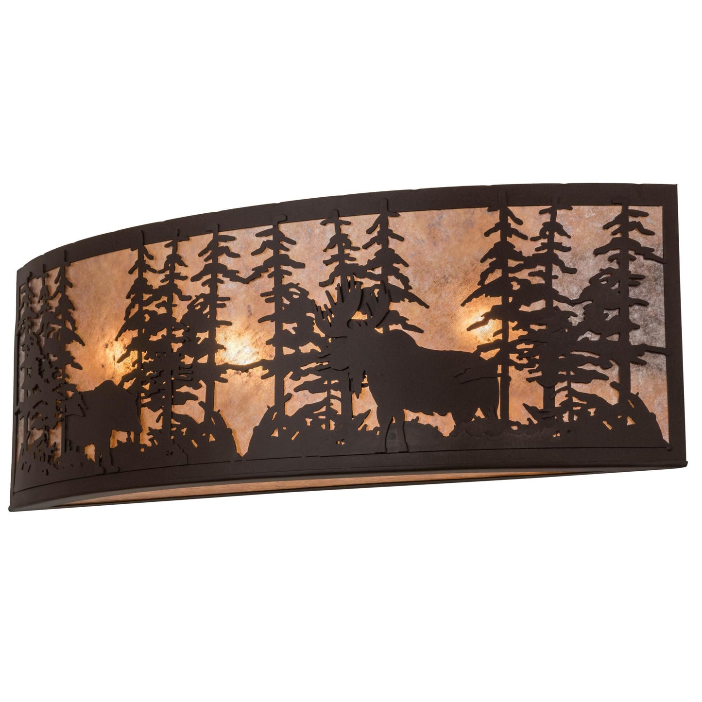 Meyda Lighting Tall Pines Bear And Moose 36 Inch Wall Sconce Cp23869