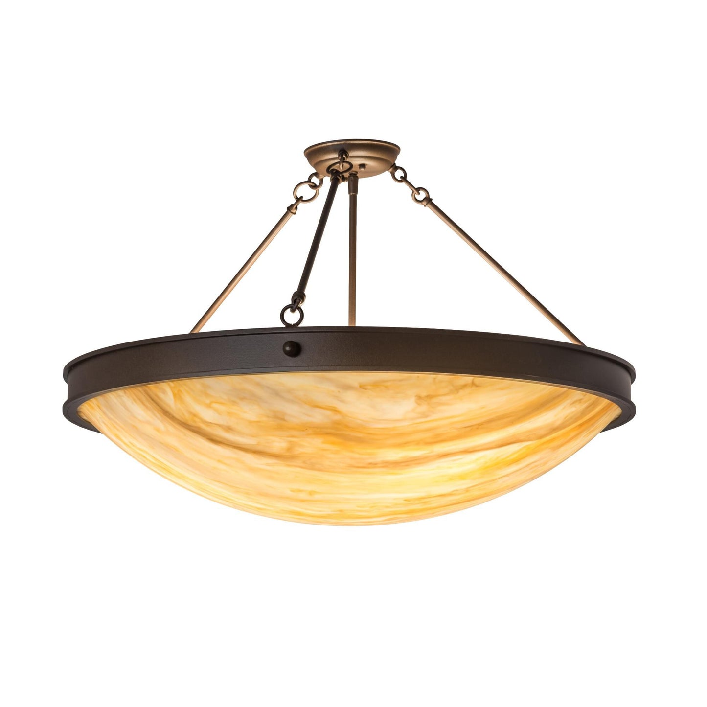 Meyda Lighting 30 Inch 3 Light Semi Flush Mount Cp250638