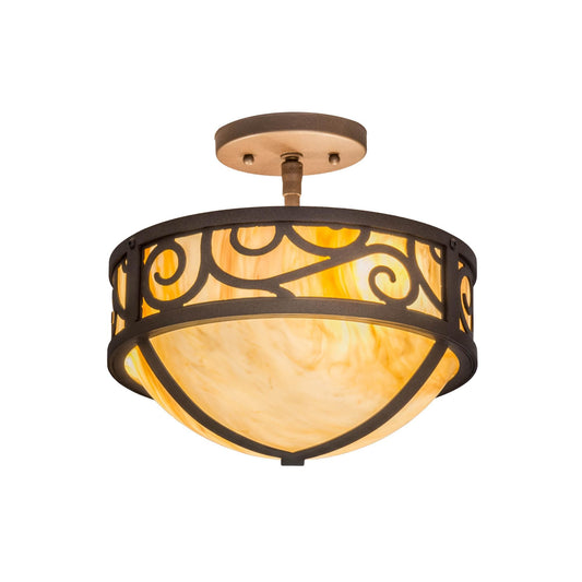 Meyda Lighting 12 Inch 3 Light Semi Flush Mount Cp250640