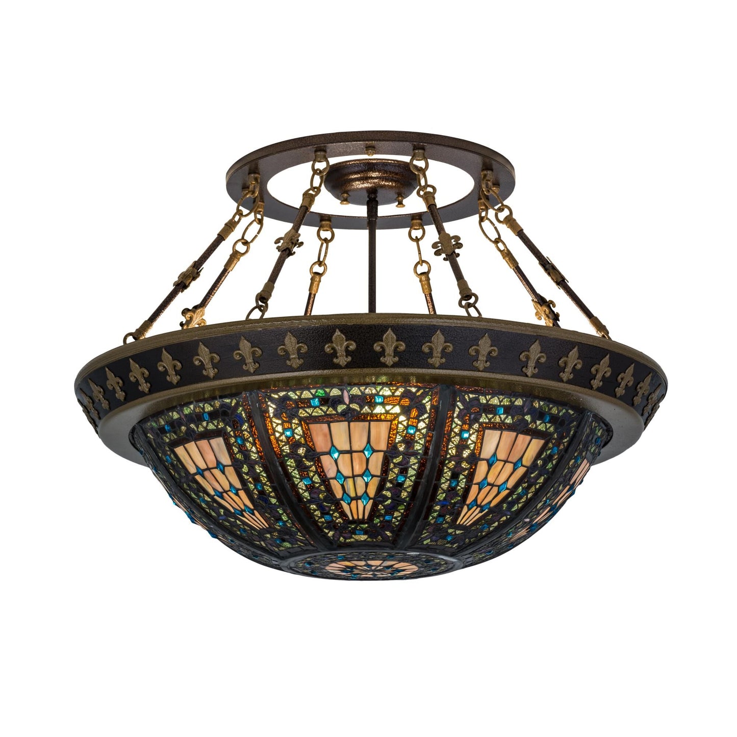 Meyda Lighting 28 Inch 4 Light Semi Flush Mount Cp250693