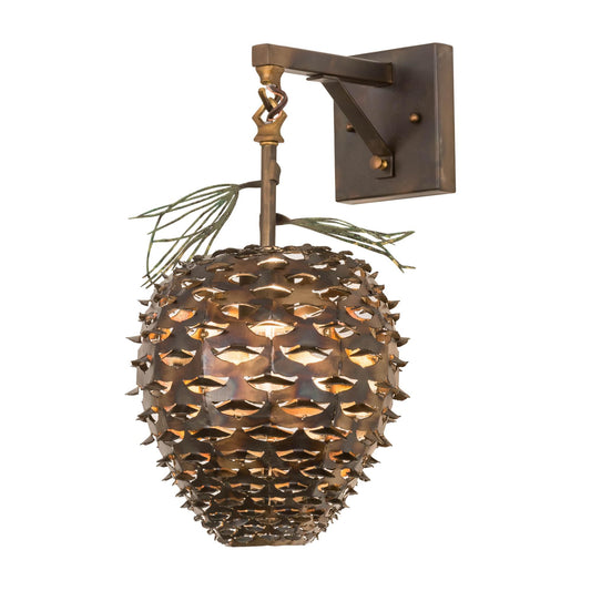 Meyda Lighting Stoneycreek Pinecone 17 Inch Wall Sconce Cp25387