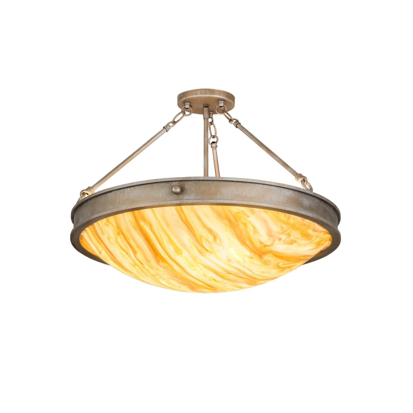 Meyda Lighting 23 Inch 3 Light Semi Flush Mount Cp250958