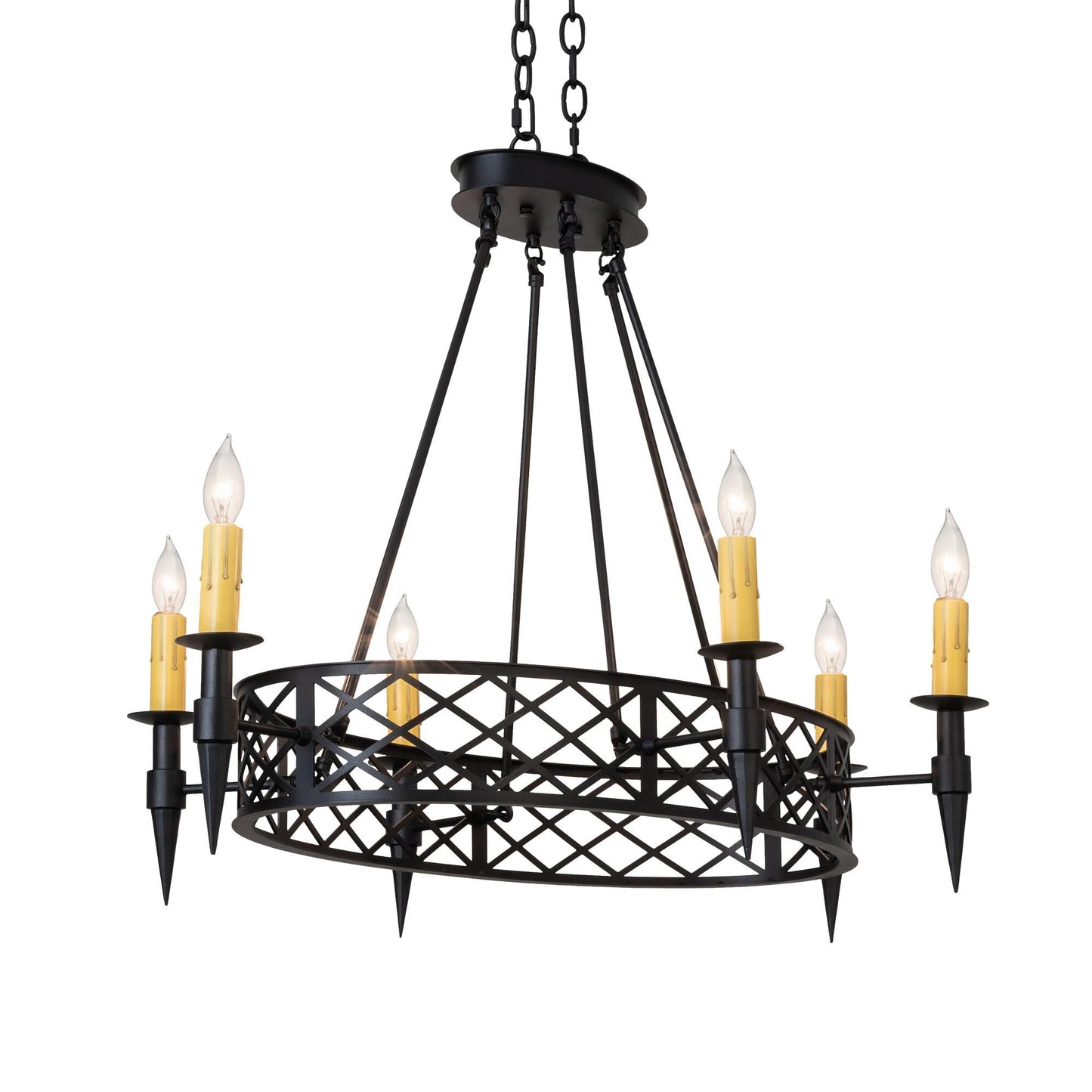 Meyda Lighting Top Ridge 42 Inch 6 Light Chandelier Cp26719