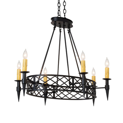 Meyda Lighting Top Ridge 42 Inch 6 Light Chandelier Cp26719