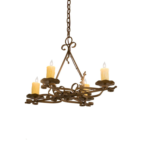 Meyda Lighting 28 Inch 4 Light Mini Chandelier Cp251781