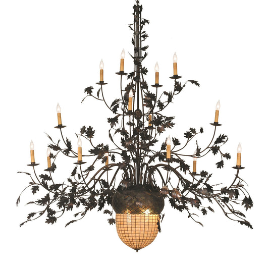 Meyda Lighting Greenbriar Oak 100 Inch 16 Light Chandelier Cp27565