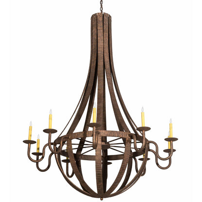 Meyda Lighting Barrel Stave 54 Inch 10 Light Chandelier Cp779830