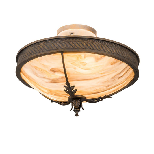 Meyda Lighting 15 Inch 3 Light Semi Flush Mount Cp252018