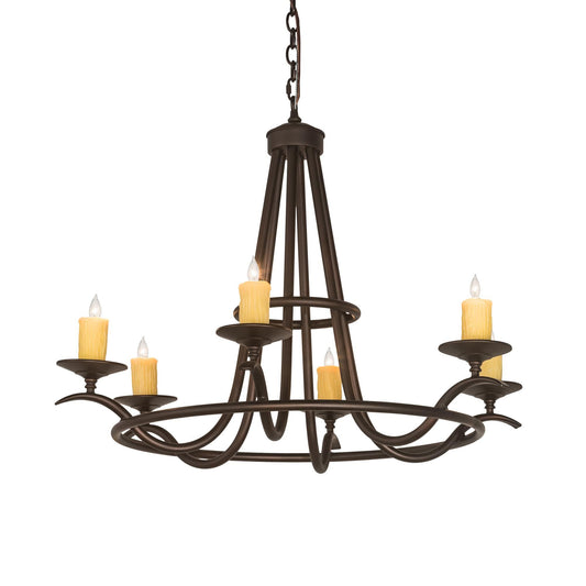 Meyda Lighting 36 Inch 6 Light Chandelier Cp252230