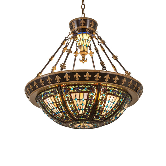 Meyda Lighting Fleur De Lis 28 Inch Large Pendant Cp28670