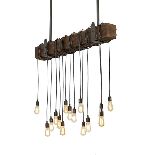 Meyda Lighting Wood Beam 48 Inch Large Pendant Cp745994