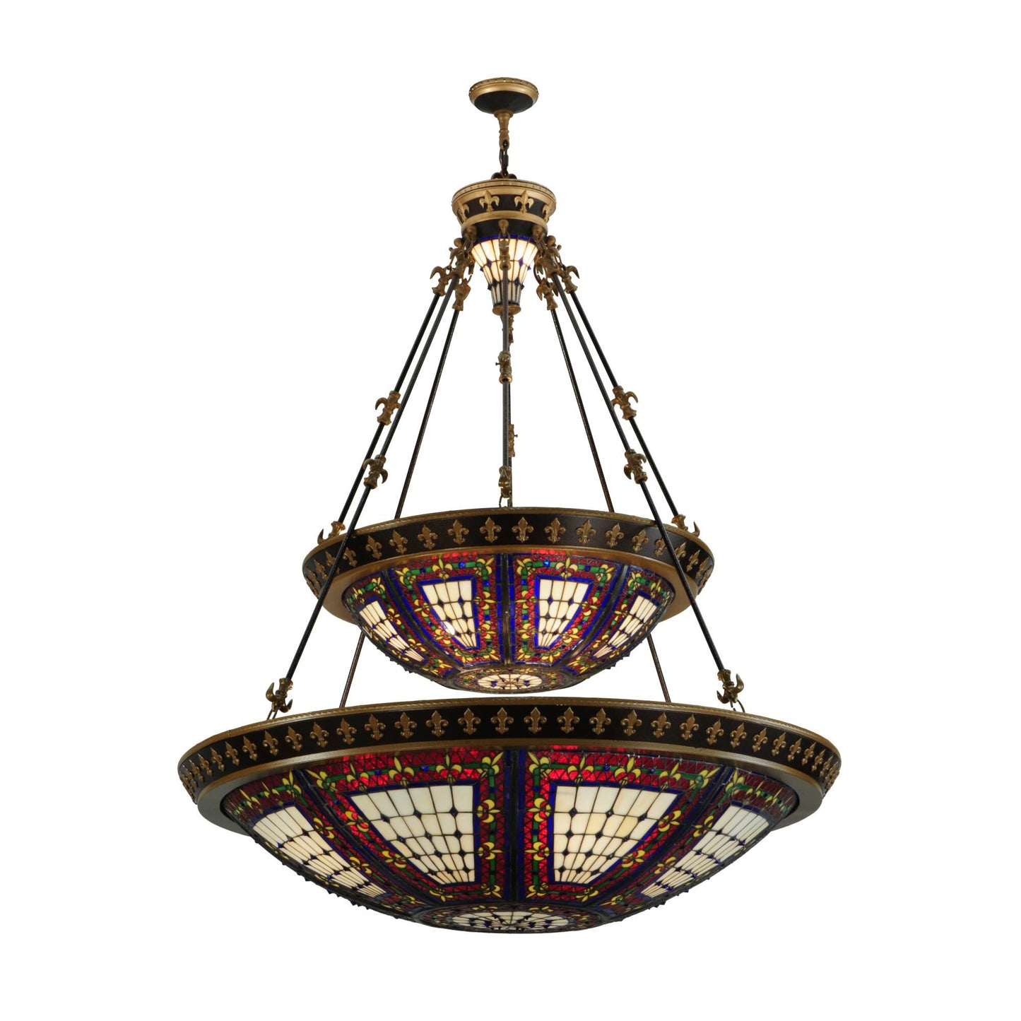 Meyda Lighting Fleur De Lis 44 Inch Large Pendant Cp28734