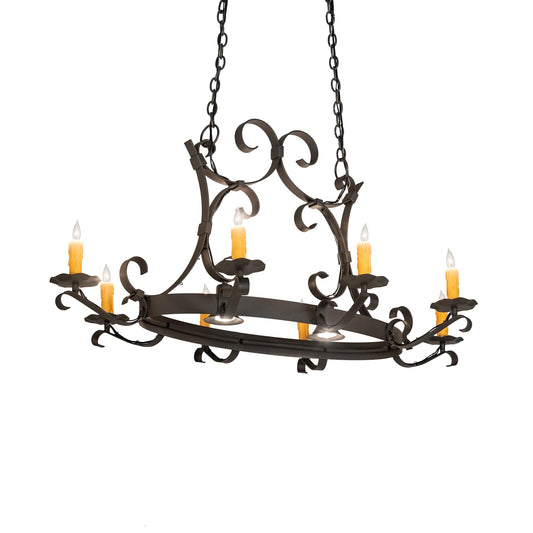 Meyda Lighting Handforged 51 Inch 2 Light Chandelier Cp744196