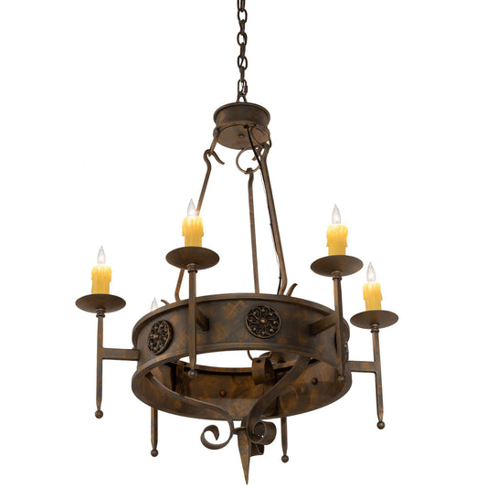 Meyda Lighting Lorenzo 30 Inch 6 Light Chandelier Cp744309