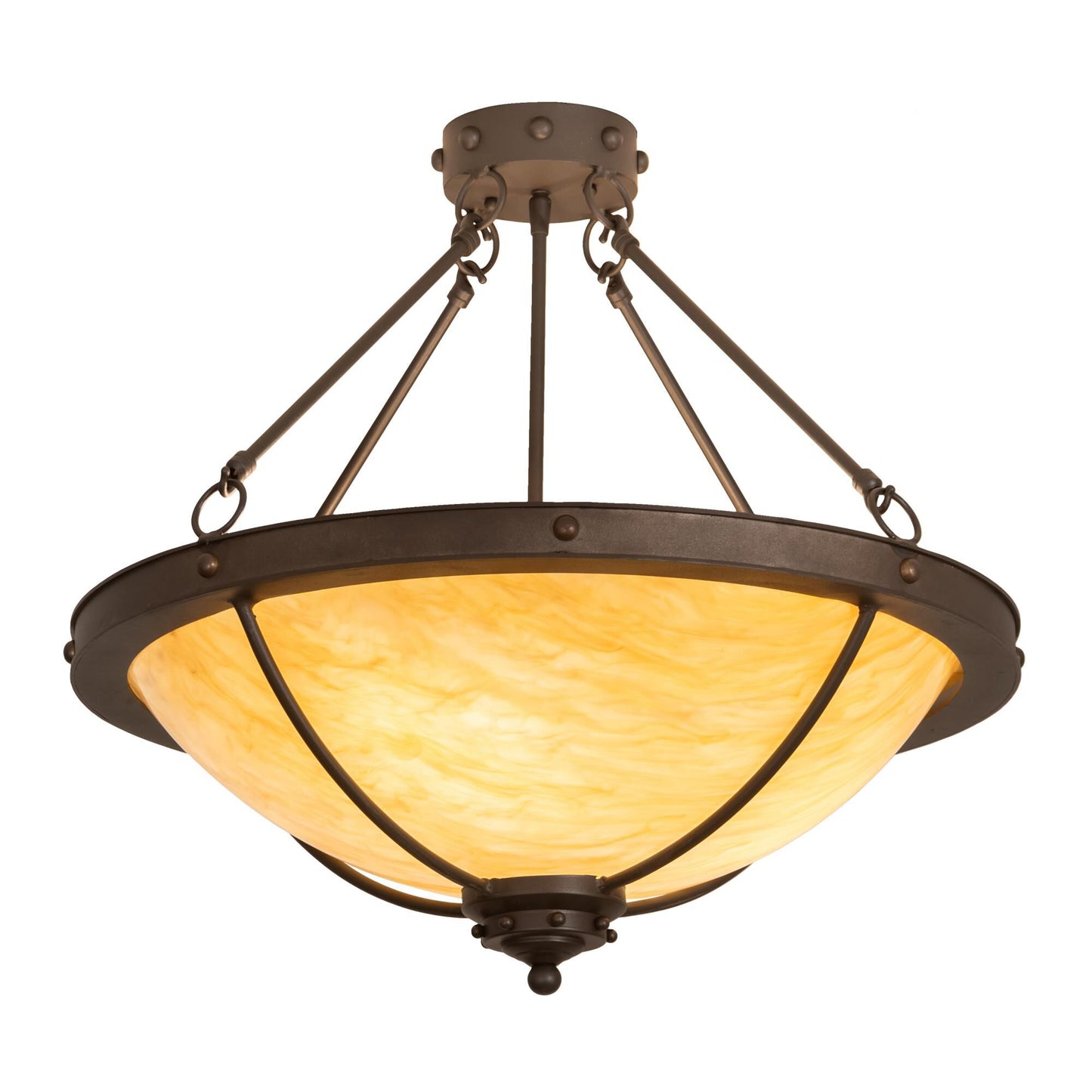 Meyda Lighting Freya 24 Inch 3 Light Semi Flush Mount Cp746128