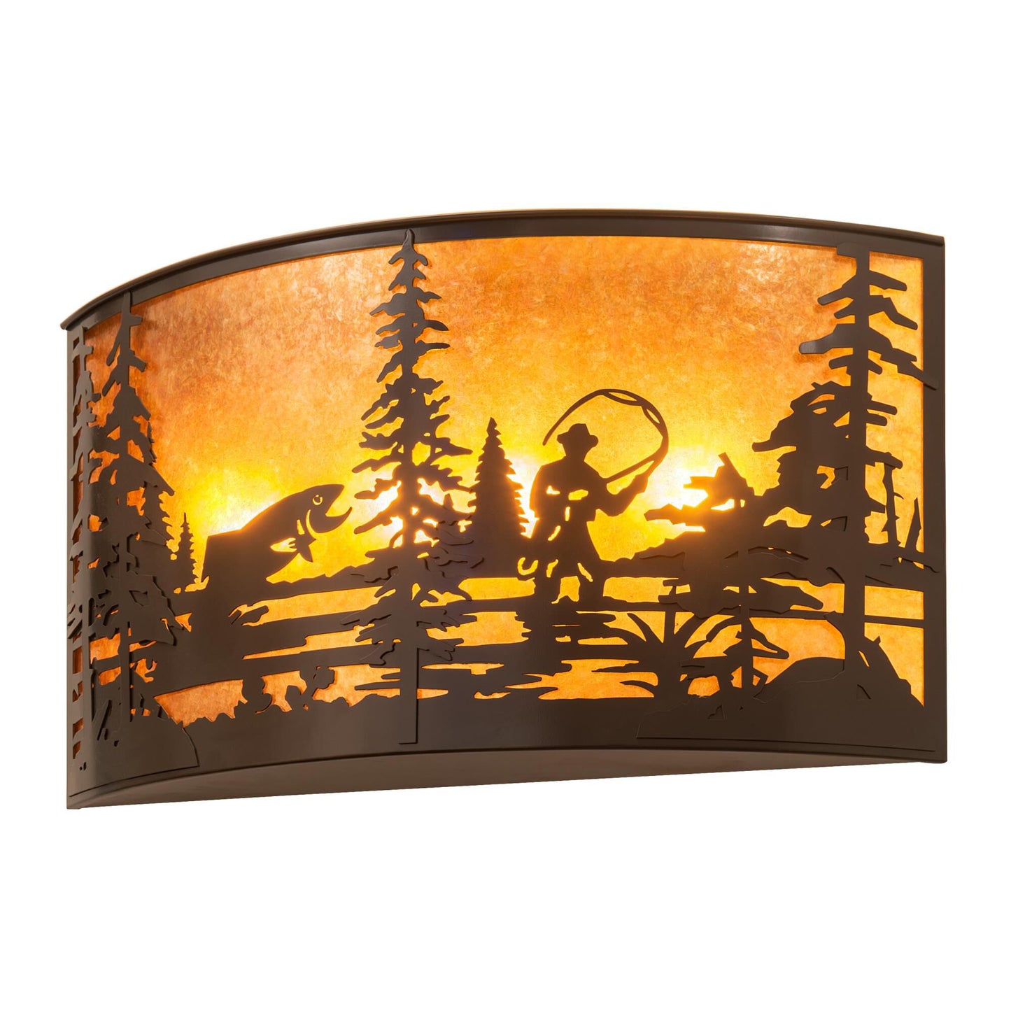 Meyda Lighting Fly Fishing Creek 32 Inch Wall Sconce Cp746983