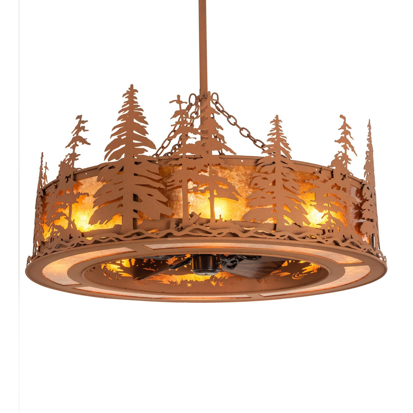 Meyda Lighting Tall Pines 45 Inch 3 Light Chandelier Cp744620