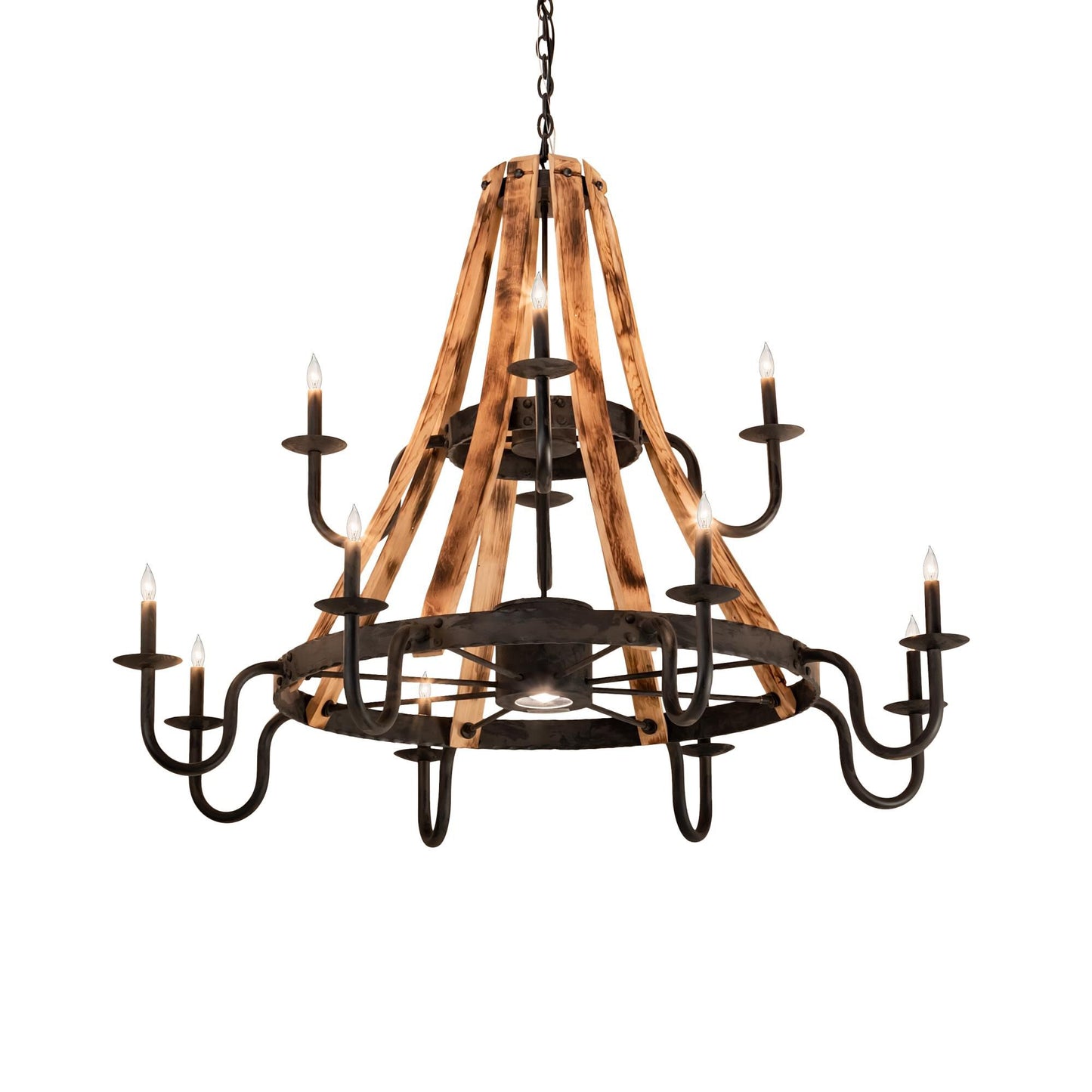 Meyda Lighting Barrel Stave 54 Inch 12 Light Chandelier Cp744352