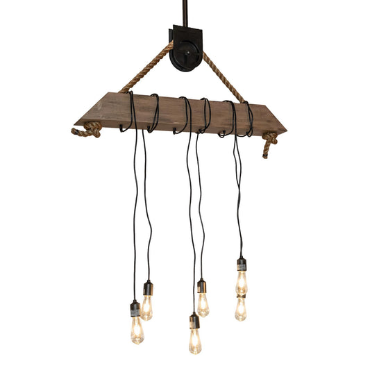 Meyda Lighting Wood Beam 44 Inch Large Pendant Cp746001