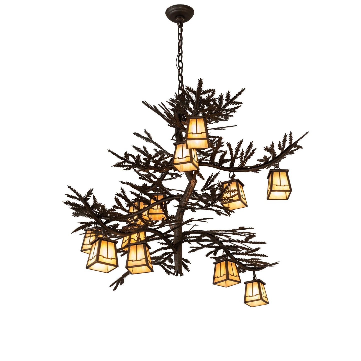 Meyda Lighting Pine Branch 50 Inch 10 Light Led Chandelier Cp744299