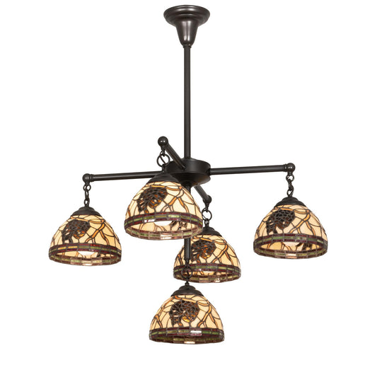 Meyda Lighting Pinecone 30 Inch 3 Light Chandelier Cp744271