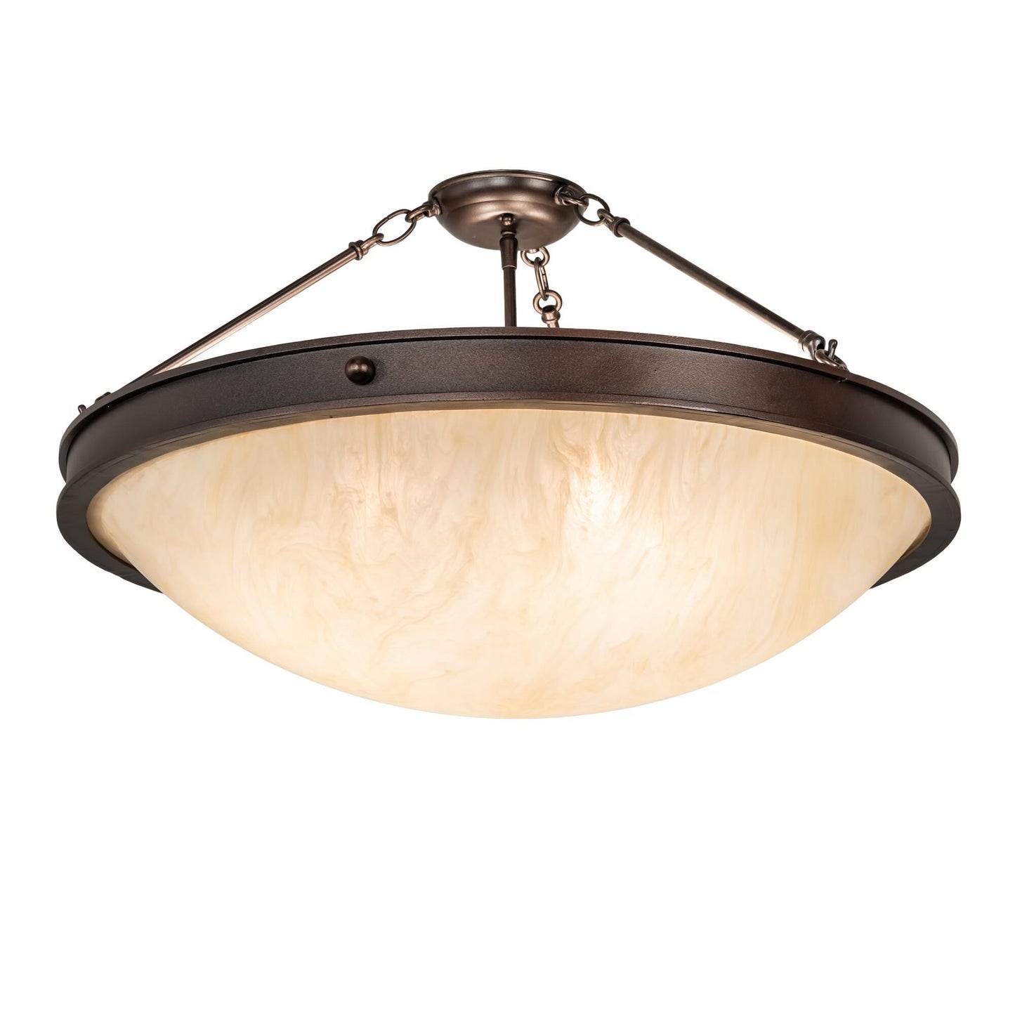 Meyda Lighting Dionne 28 Inch 4 Light Semi Flush Mount Cp746090