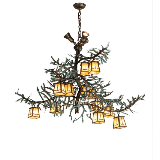 Meyda Lighting Pine Branch 52 Inch 6 Light Chandelier Cp744292