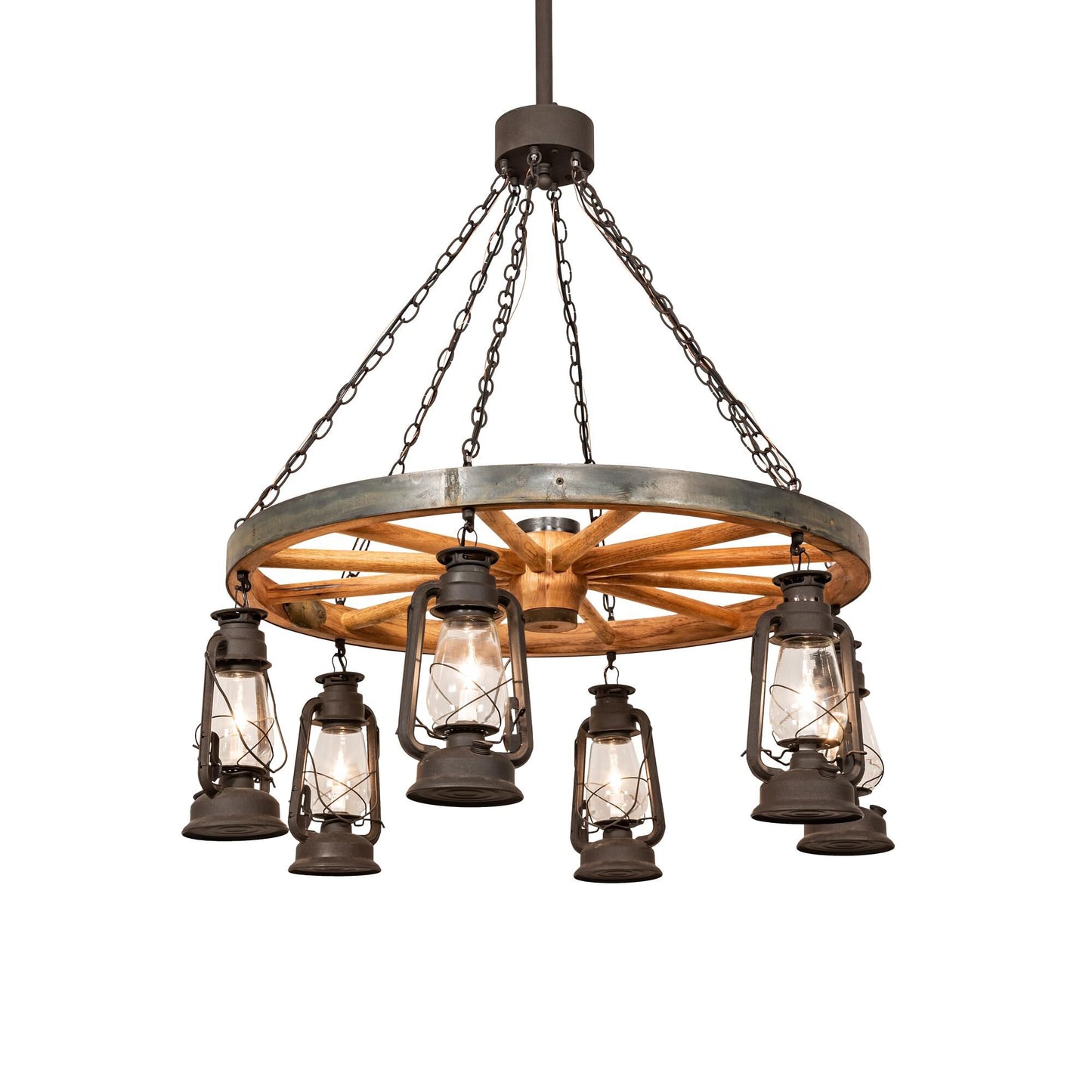 Meyda Lighting Miners Lantern 40 Inch Chandelier Cp744625