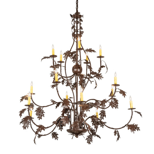 Meyda Lighting Oak Leaf 48 Inch 8 Light Chandelier Cp744452