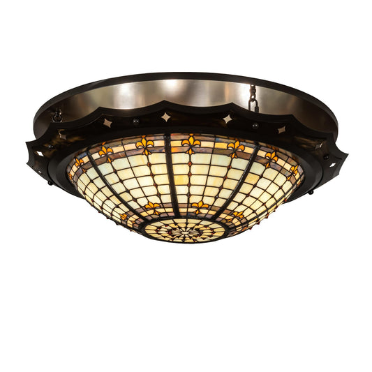 Meyda Lighting Fleur De Lite 32 Inch 1 Light Flush Mount Cp744853