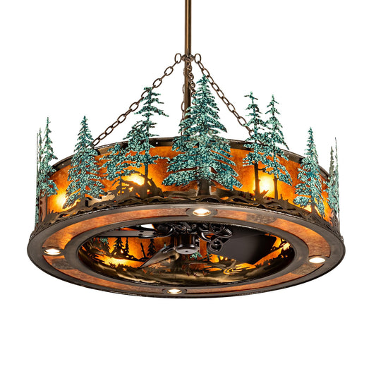 Meyda Lighting Tall Pines 44 Inch 8 Light Chandelier Cp744496