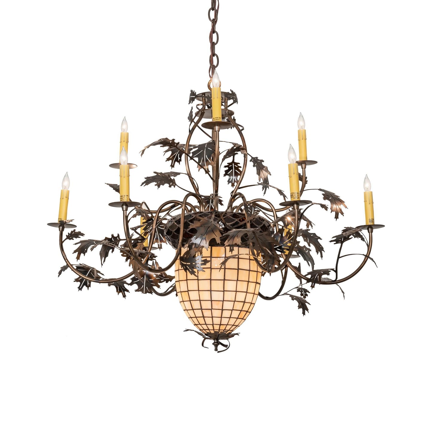 Meyda Lighting Greenbriar Oak 39 Inch Chandelier Cp744277