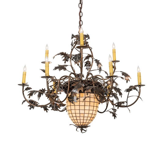 Meyda Lighting Greenbriar Oak 39 Inch Chandelier Cp744277